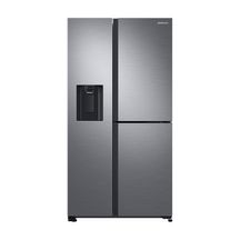 Geladeira Samsung RS65R Inverter Frost Free Side by Side 3 portas com Dispenser de Água e Gelo e FlexZone 601L Inox Look