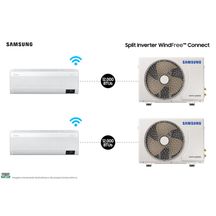 Combo - Ar condicionado Split Inverter Samsung WindFree™ Connect Sem Vento 2X 12.000 BTUs Quente e Frio