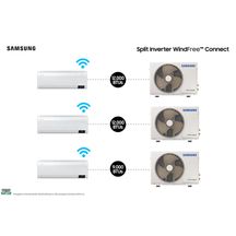 Combo - Ar condicionado Split Inverter Samsung WindFree™ Connect Sem Vento 2X12.000& 9.000 BTUs Quente e Frio