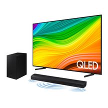 Smart Big TV 75" QLED 4K 75Q60D 2024 + Soundbar HW-B550